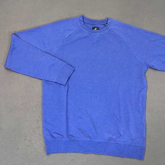 Johnnie-O Freeman Crewneck Sweatshirt Mens Med Pullover Royal 2 Blue Modal Golf‎